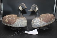 (2) Early Cork Canadian Goose Decoys