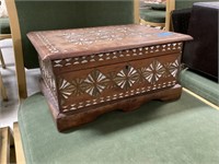 Ornate carved wood box