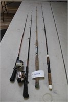 (4) Fishing Rods with (2) Reels