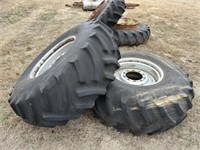 (2) Gleaner Combine Tires and Rims
