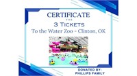 3 Tickets to the Water Zoo