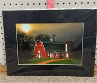 Red barn photo. 12x16 matted no frame