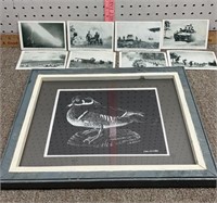 Wartime postcards & framed Potter print