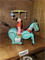 Vintage Key Wind Horse Acrobat Toy (back room)