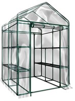 Walk in Greenhouse with 8 Sturdy Shelves