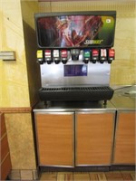 COKE FOUNTAIN MACHINE WITH CABINET - COMES EQUIPED