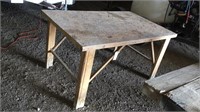 6’x3.8’x 37”T wood shop table