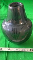 Signed Southwestern Glazed Pottery Vase 5.5"