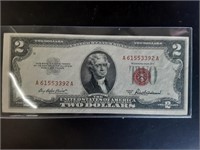 RED SEAL 2 DOLLAR NOTE 1953 A