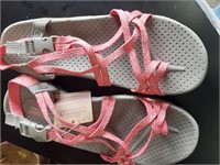 NEW SZ 11 HAPPY RAINBOW SANDALS