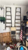 3 wood ladders and steps