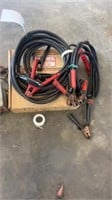 Jumper cables and battery charger