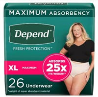 Depend Fresh  Adult Underwear for Women XL