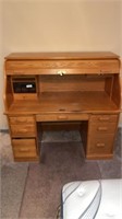Oak roll top desk made by winners only, 53 inches