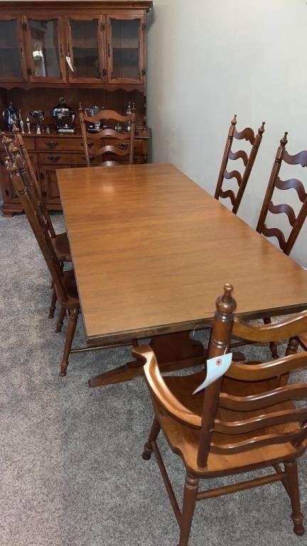 Tell City hard rock maple dining room set,