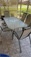 Patio table with 6 chairs