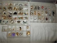 Assorted Earrings & More in Cases