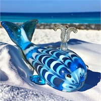 Fitz & Floyd Glass Menagerie WHALE Ltd Edition