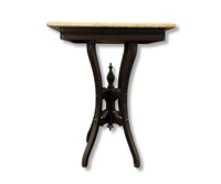 Vintage Marble Top Wooden Decorative Table