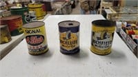 (3) Motor Oil Cans