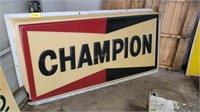 Champion Plastic Sign