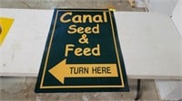 Canal Seed and Feed Sign