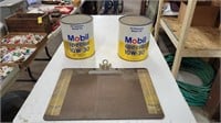 (2) Mobil Oil Cans