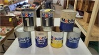 (7) Mobil Oil Cans