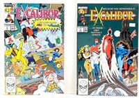 2 Marvel Comics EXCALIBUR #1 et #5 1988-1989 MINT