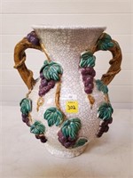 Crackle Pottery Grape Vase