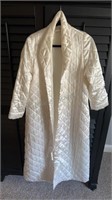 Christian Dior Satin Robe Cream Color Sz L/XL