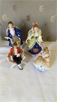 Four small porcelain figures, early, French