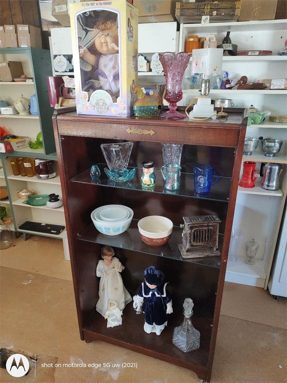 Antique glass, classic dolls, toys, collectibles