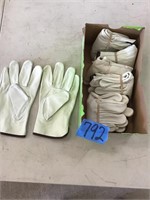6  PAIR LARGE LEATHER GLOVES