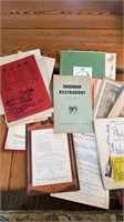 Collection of over 50 vintage restaurant menus,