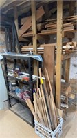 Scrap wood collection, in the corner of the