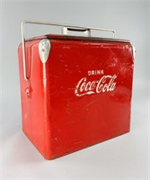 Vintage Coca-Cola Cooler With Tray And Ice Pick