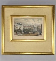 Framed 1828 Hand Colored Print by Tho. H. Shepherd