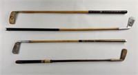 Four Antique Putters, Wilson Aim-Right, Morristown