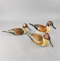 Hand Carved/Hand Painted Wood Duck Decoy Trio