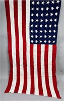 Vintage 48 Star American Flag 5 x 9.5" Linen