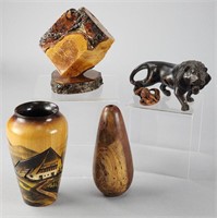 Collection of Wood Hand Carved Souvenirs