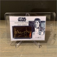 Harrison Ford Autographed Han Solo Card JSACOA 1/1