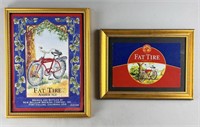Two Fat Tire Framed Metal Signs
