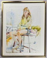 Charles Reid, Watercolor Portrait of Girl