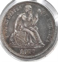 1877-S Seated  Dime  XF