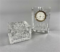 Waterford Crystal Clock & Trinket Box