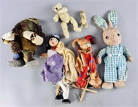 Marionettes, Vintage Stuffed Bunny, Troll Doll