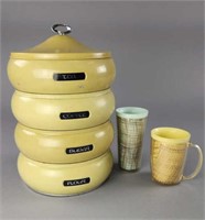 Vintage Lincoln Beautyware Stackable Canister Set