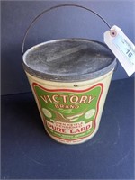 VICTORY BRAND LARD CAN DAYTON OHIO